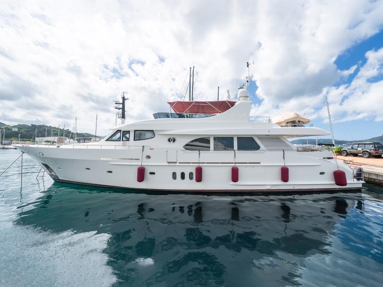 Moonen René van der Velden Design custom dutch motor yacht Jasmine Luna for sale