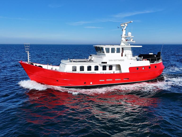 Altena Yachting Otto Brinksma custom Dutch trawler motor yacht San Gottardo for sale