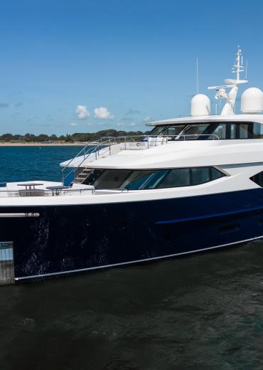 Moonen Rene Van Der Velden Design 110 Custom dutch motor yacht Mustique for sale